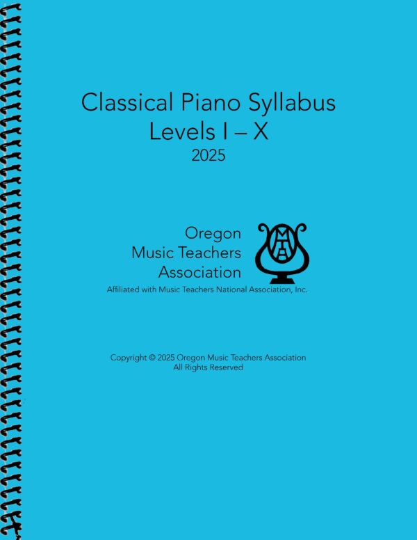 2025 OMTA Piano Syllabus Manual (Levels I-X)